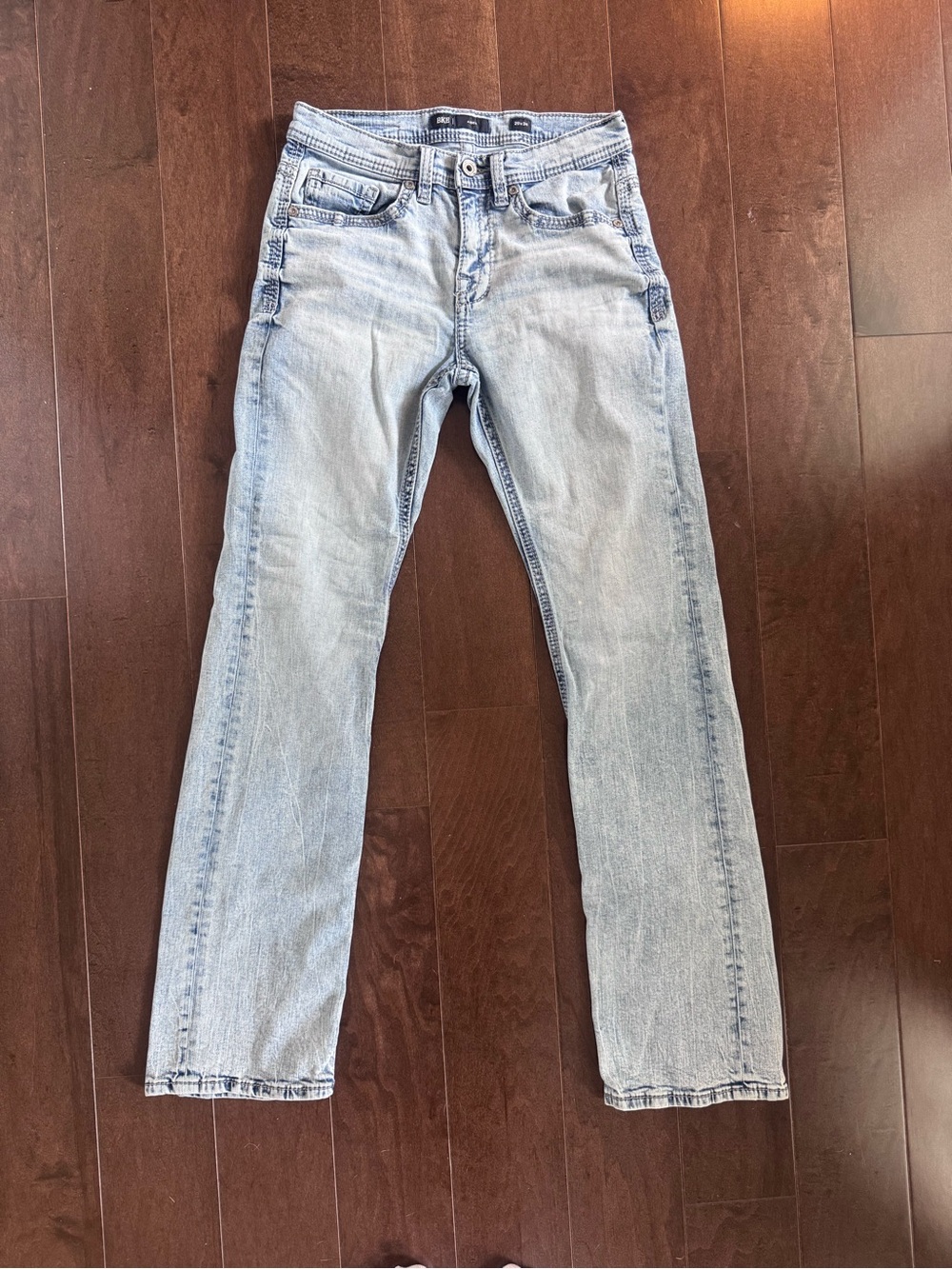 Men’s Buckle Jeans- Aiden size 29x34 Light Wash - Classic Straight Fit